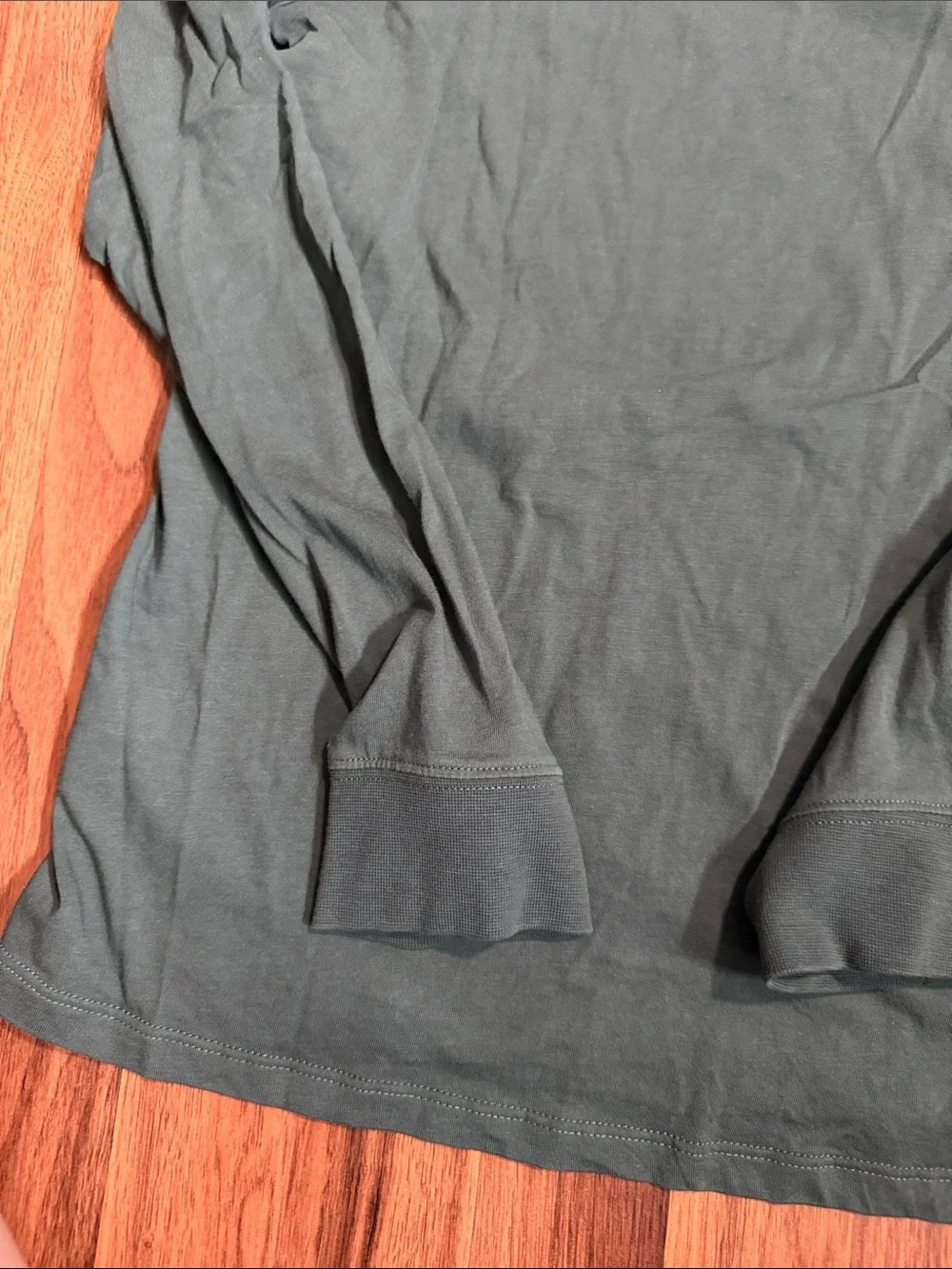 Nike Long-Sleeve Crew Tee in Dark Green with White Logo